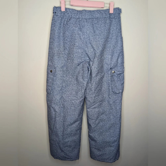 London by London Fog Kids Blue Denim Printed Snow Pants Girl Large 12/16 - Picture 2 of 8